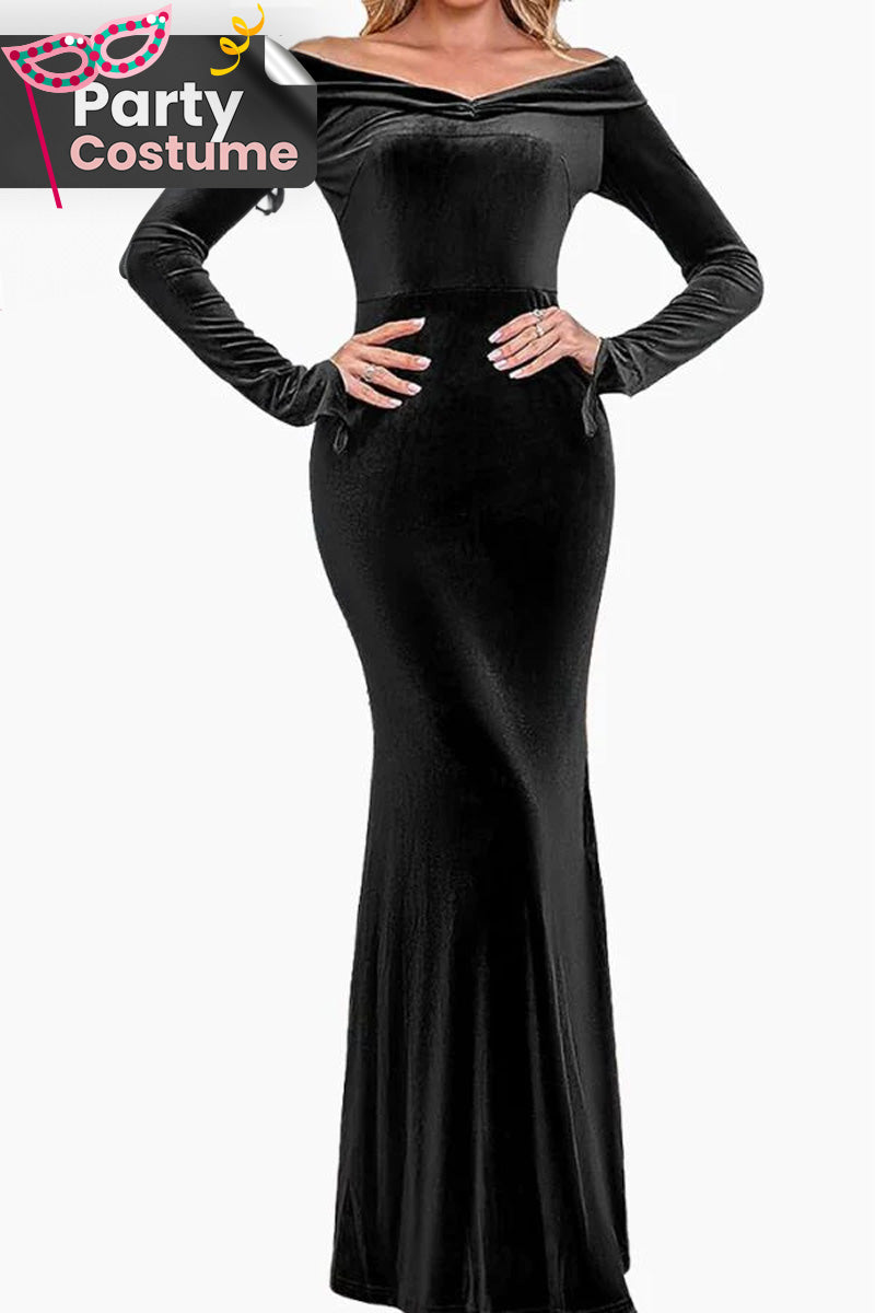 Gothic Martina Sexy Black Gown